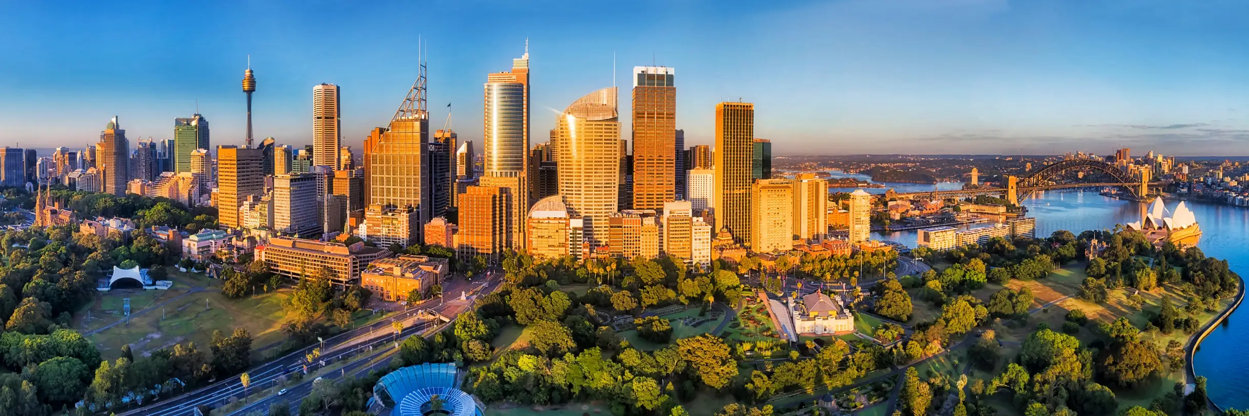 Sydney central business district at sunrise